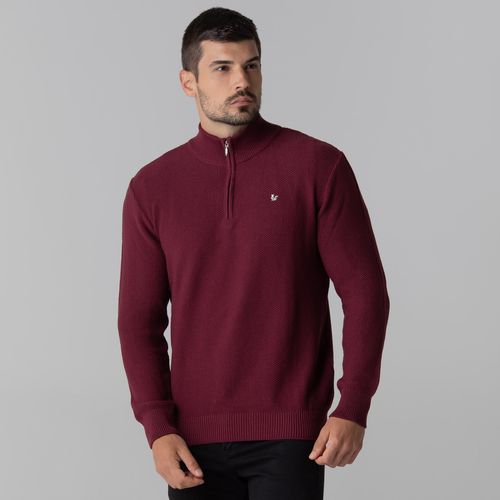 blusa trico masculina gola alta com acabamento links knitting