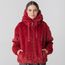 jaqueta feminina peluciado vermelha estilo bomber Biena