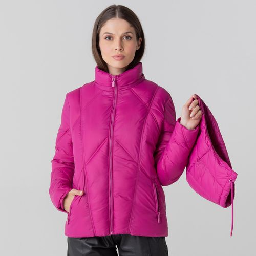 jaqueta fiero rosa para o frio de alta compressibilidade
