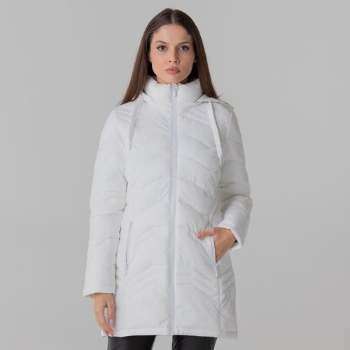 jaqueta longa off white estilo puffer