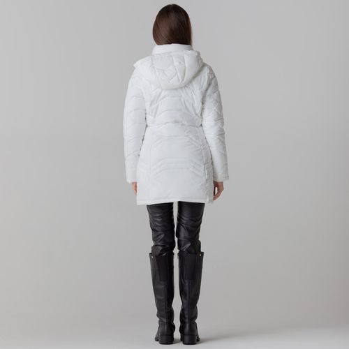 casaco longo puffer branco com protecao termica e conforto