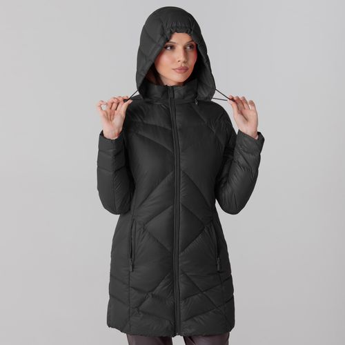 casaco feminino Ultralight Alpine Abonance de pluma preto