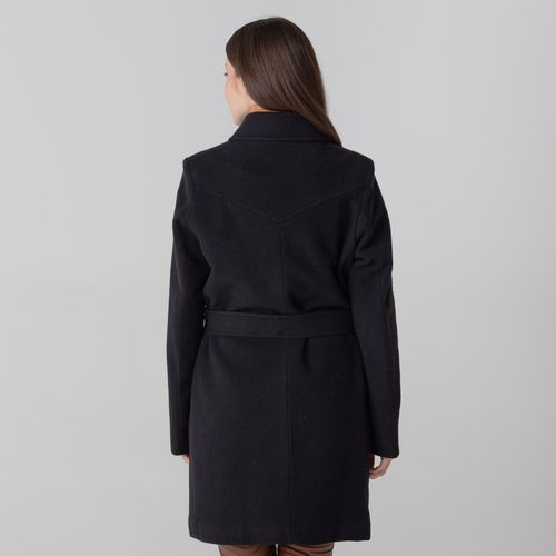 casaco fiero em la feminino preto com cinto