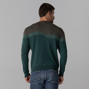 blusa masculina meia estacao verde em trico