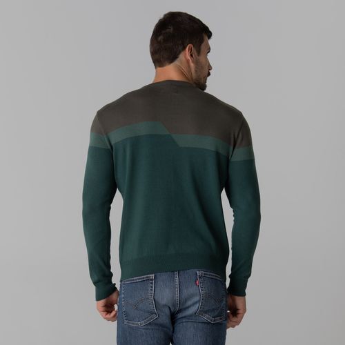 blusa masculina meia estacao verde em trico