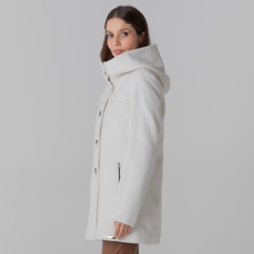 casaco feminino Off White estilo casual em la Nantes com capuz