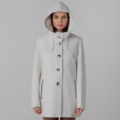 casaco feminino off white la batida com capuz