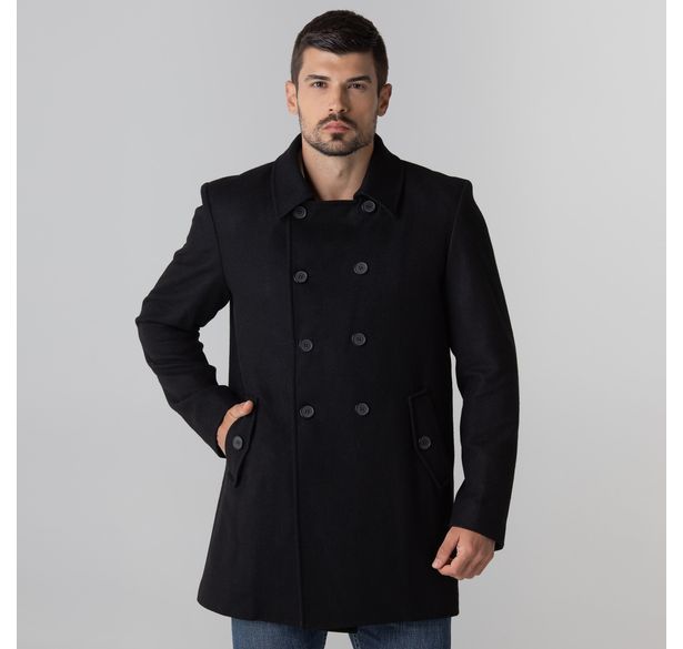 casaco termico masculino transpassado cannes