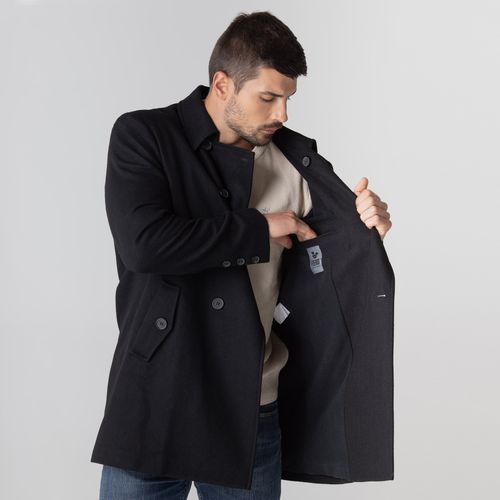 casaco em la batida preto com otima protecao termica