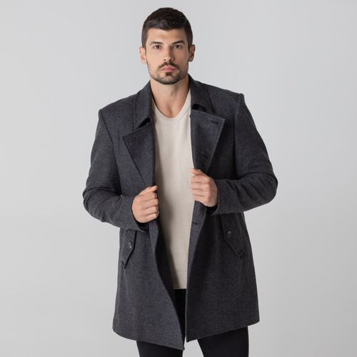 casaco medio masculino fiero cannes la batida cinza