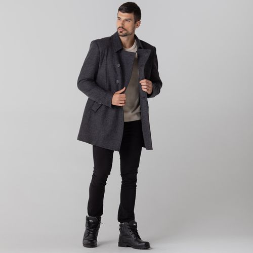 casaco cinza escuro termico em la batida masculino