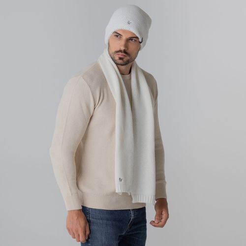 cachecol premium de trico off white