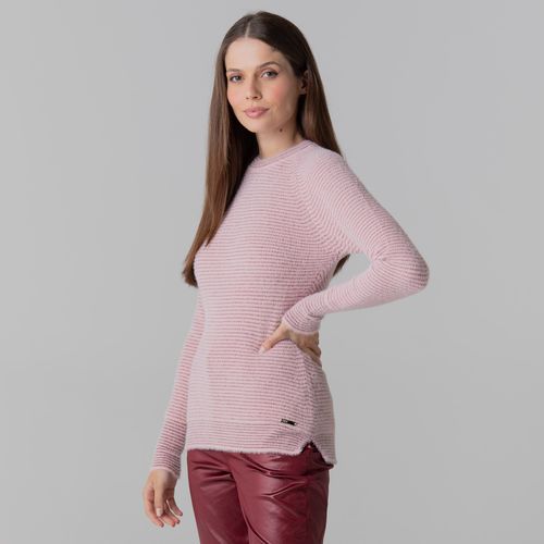 blusa feminina em trico com pelinhos fiero bergen