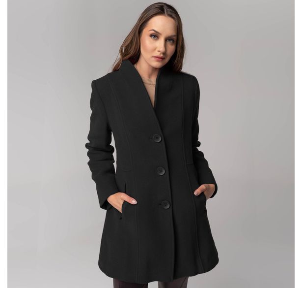 casaco feminino elegante preto Boston