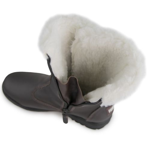 bota feminina para neve forrada e com zíper impermeável