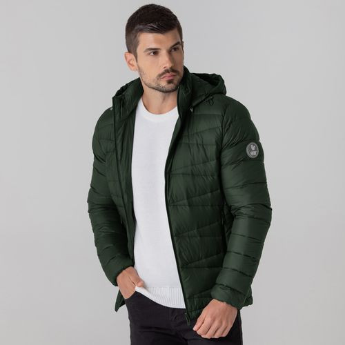 jaqueta masculina puffer verde alta compressão