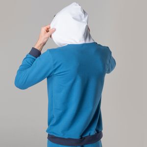 canguru fiero masculino capuz forrado colors azul