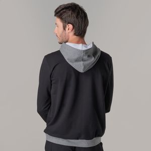 canguru masculino color block preto cinza e branco