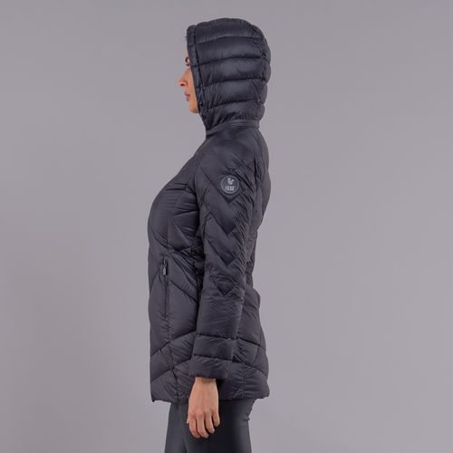 casaco feminino Ultralight Alpine Abonance de pluma preto