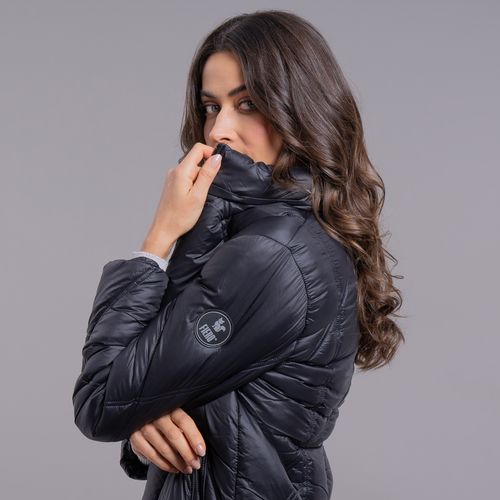 jaqueta ótima proteção térmica preta puffer