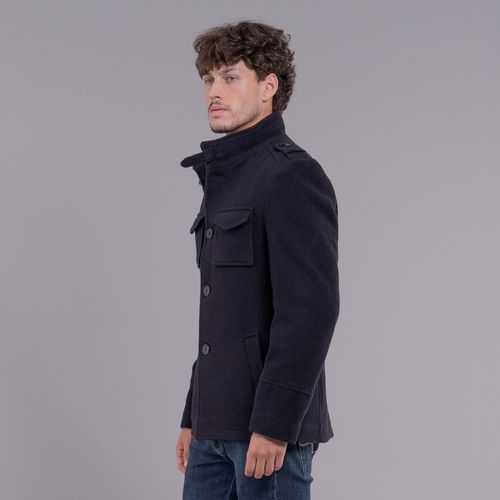 casaco fiero masculino estilo militar preto