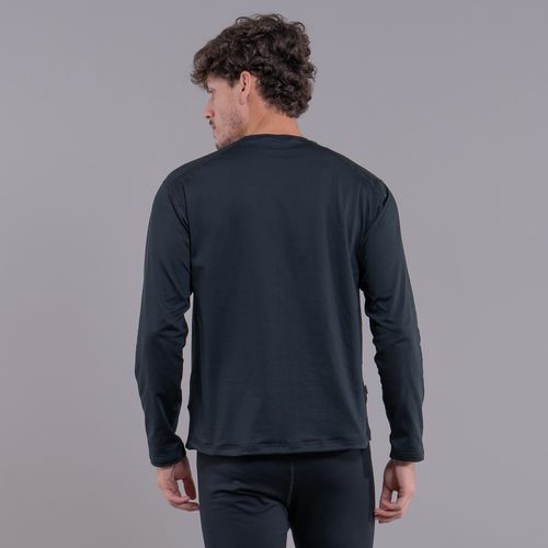 blusa masculina segunda pele preta gola v