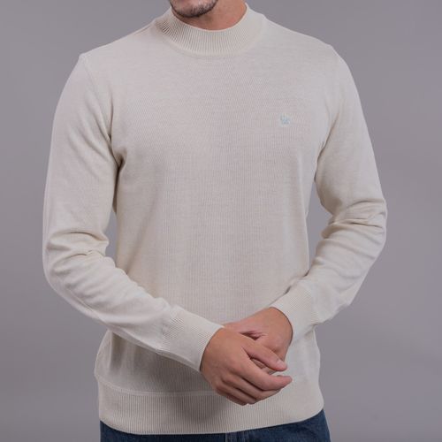 suéter masculino Wengen bege em tricô