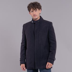 casaco masculino preto em lã uruguaia para o frio extremo