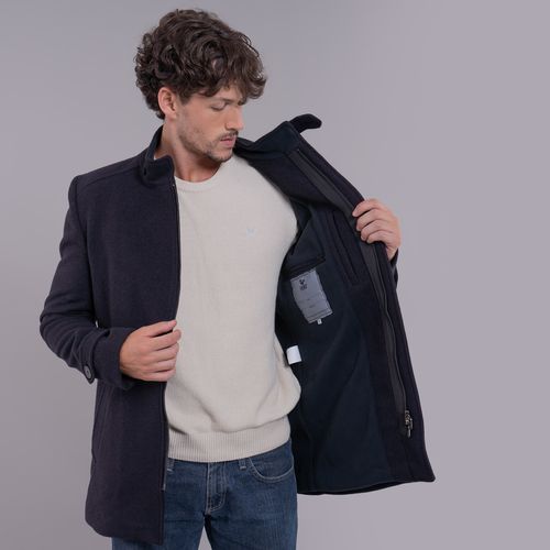 casaco masculino elegante com forro térmico