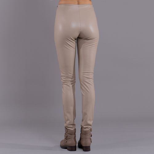 calça feminina peluciada em courino cream