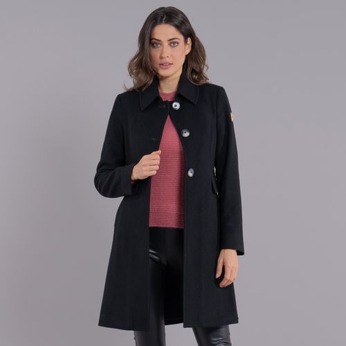 casaco feminino preto lã e forro térmico para o frio