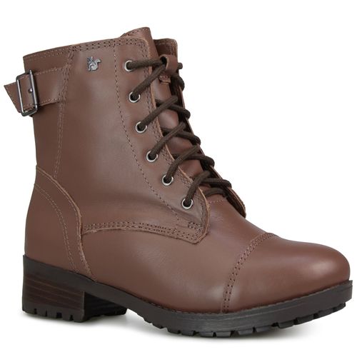 bota cano curta feminina couro choco