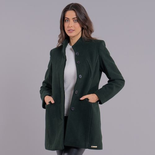 casaco feminino verde escuro para o frio lã uruguaia