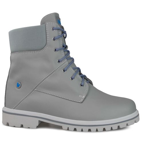 bota masculina couro cinza para neve