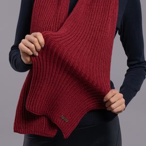 cachecol tricô vermelho escuro-feminino