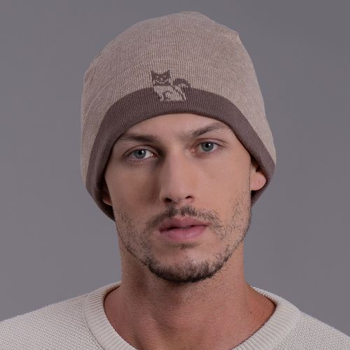 gorro Bege em tricô Polar Fox