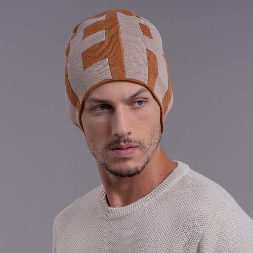 gorro Fiero Palermo caramelo e bege