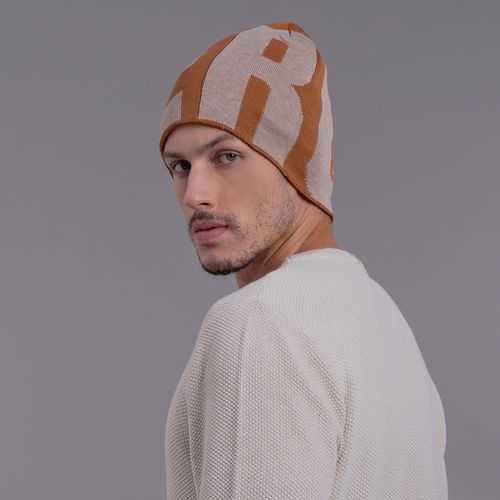 gorro masculino tricô bege fiero