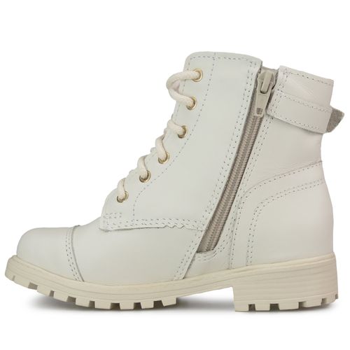 bota infantil couro impermeável off white