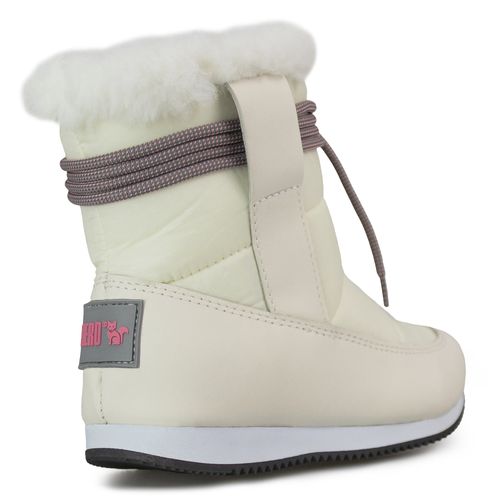 bota infantil fiero flakes couro branco