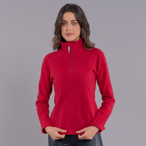 fleece polar vermelho feminino Nuuk para neve