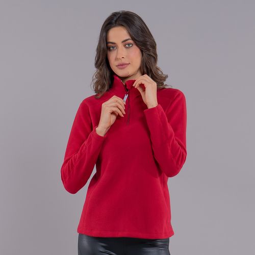 blusa vermelha feminina em fleece original