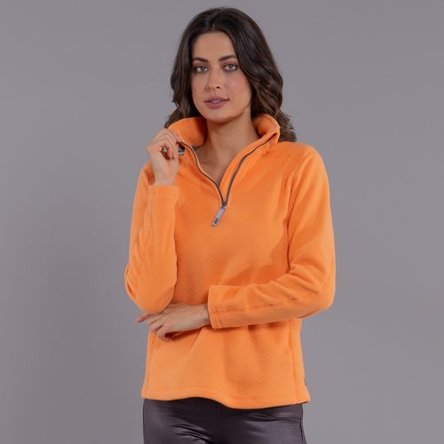 agasalho em fleece feminino laranja