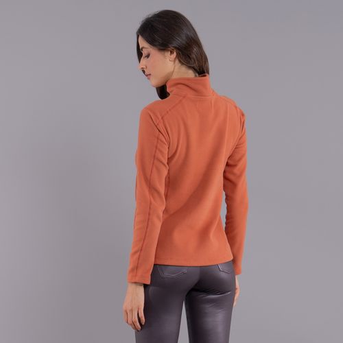 blusa thermo fleece feminina na cor terracota