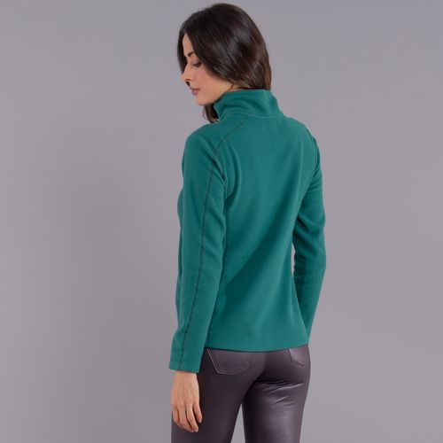 blusa feminina em fleece verde floresta