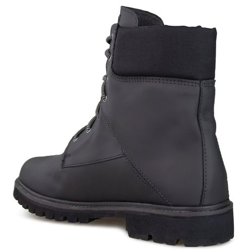 bota masculina couro preto cordura preta forro lã pelinho