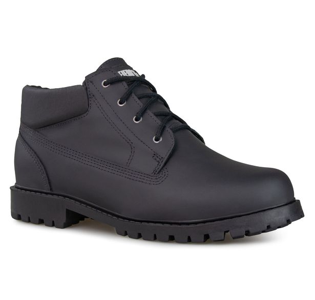 bota masculina em couro preto Chapelco