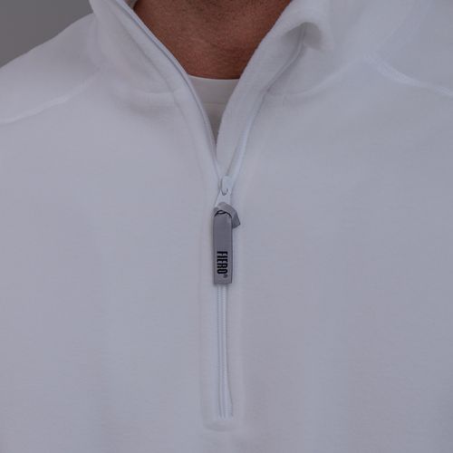 fleece meio zíper branco masculino