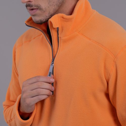 agasalho em fleece masculino meio zíper