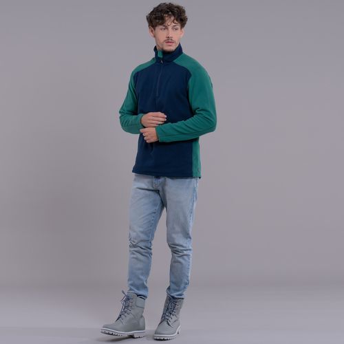 fleece polar azul e verde Fiero Nuuk Masculino